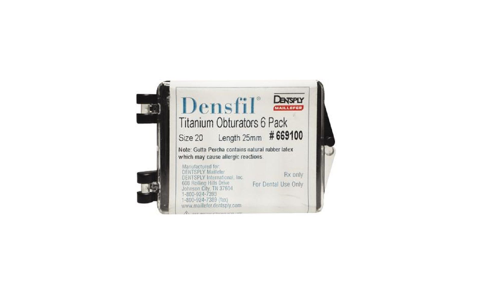 Densfil® obturators titanium refill, 25 mm length - dentsply maillefer