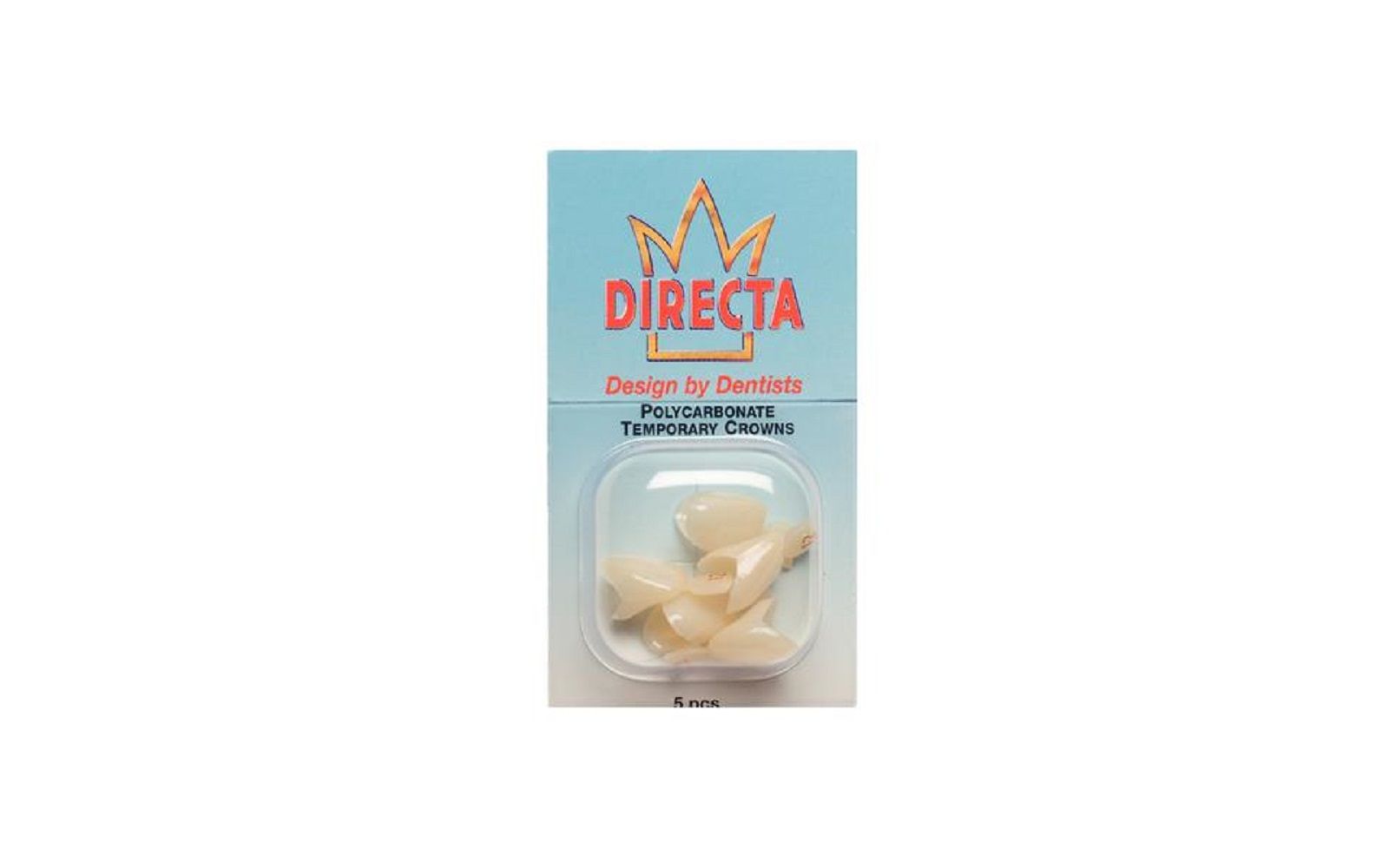 Directa® polycarbonate temporary crowns – refills, 5/pkg - directa inc