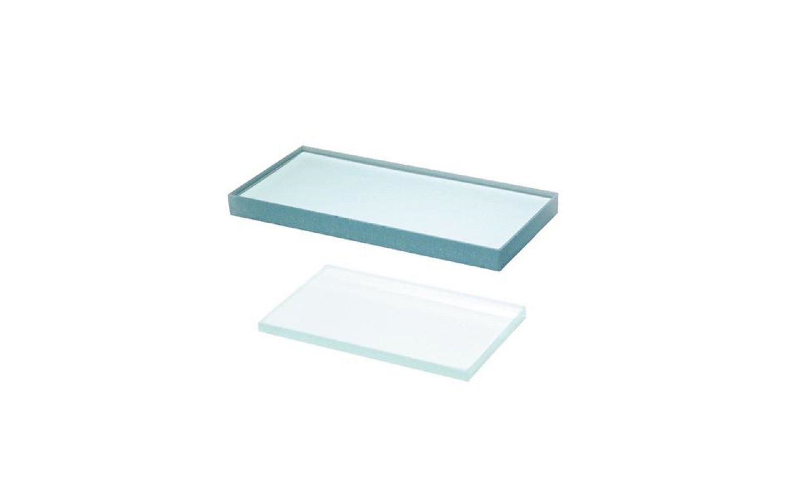 Glass mixing slabs clear, 6" x 3" x 3/4"