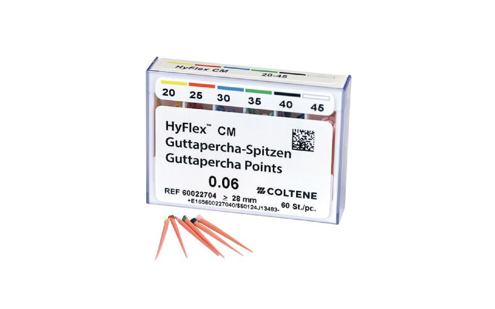 Hyflex® cm gutta percha points, 60/pkg - coltene