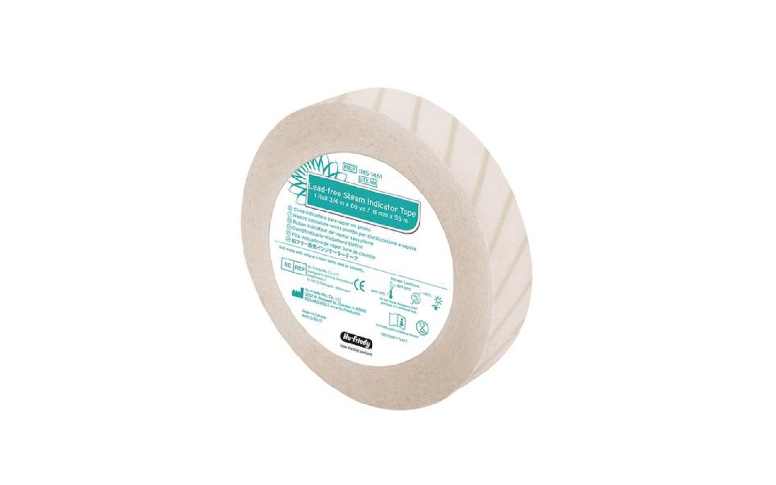 Ims lead-free blank steam indicator tape – 3/4", 60 yd roll