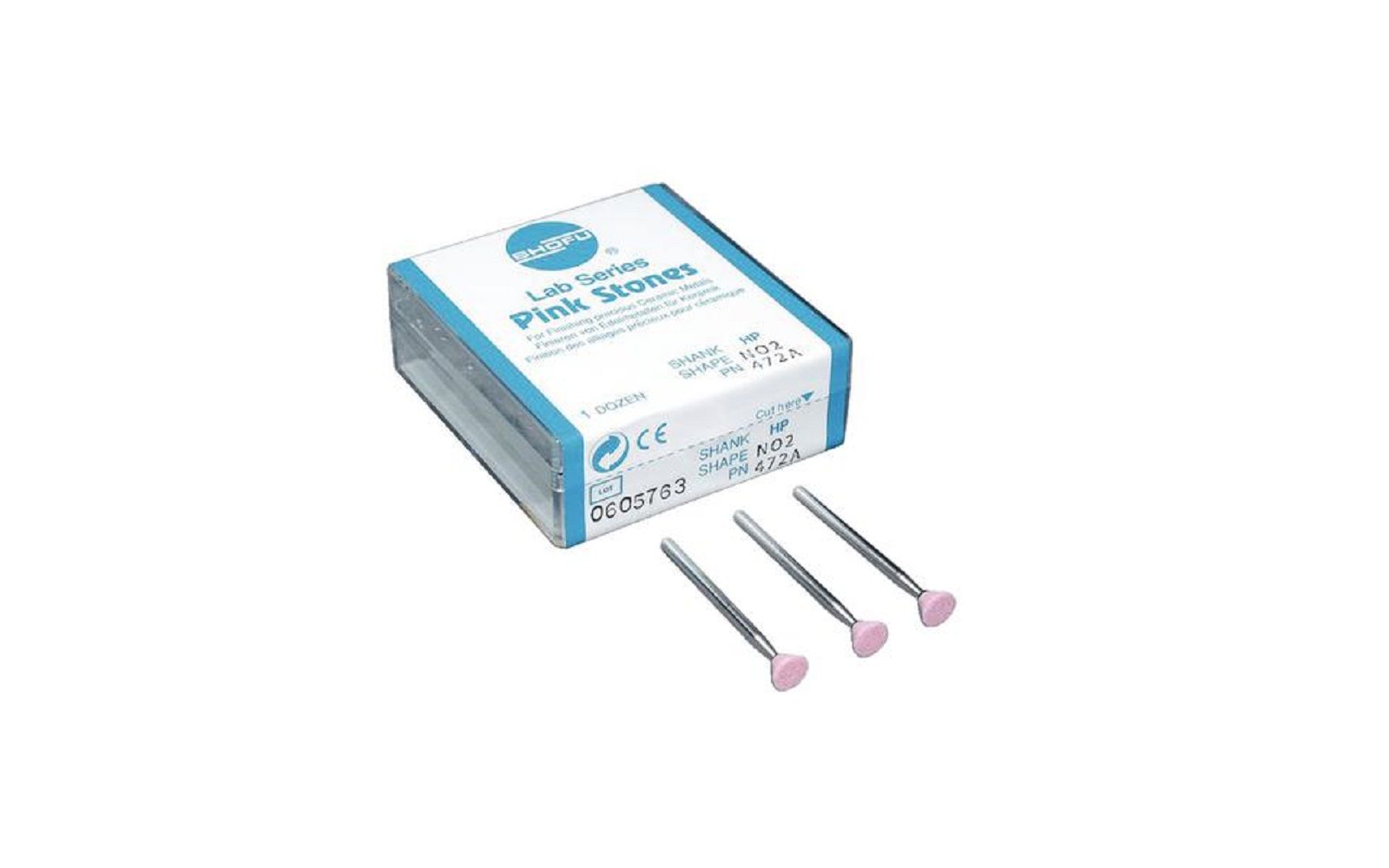 Lab series stones – pink, hp, 12/pkg - shofu dental corp