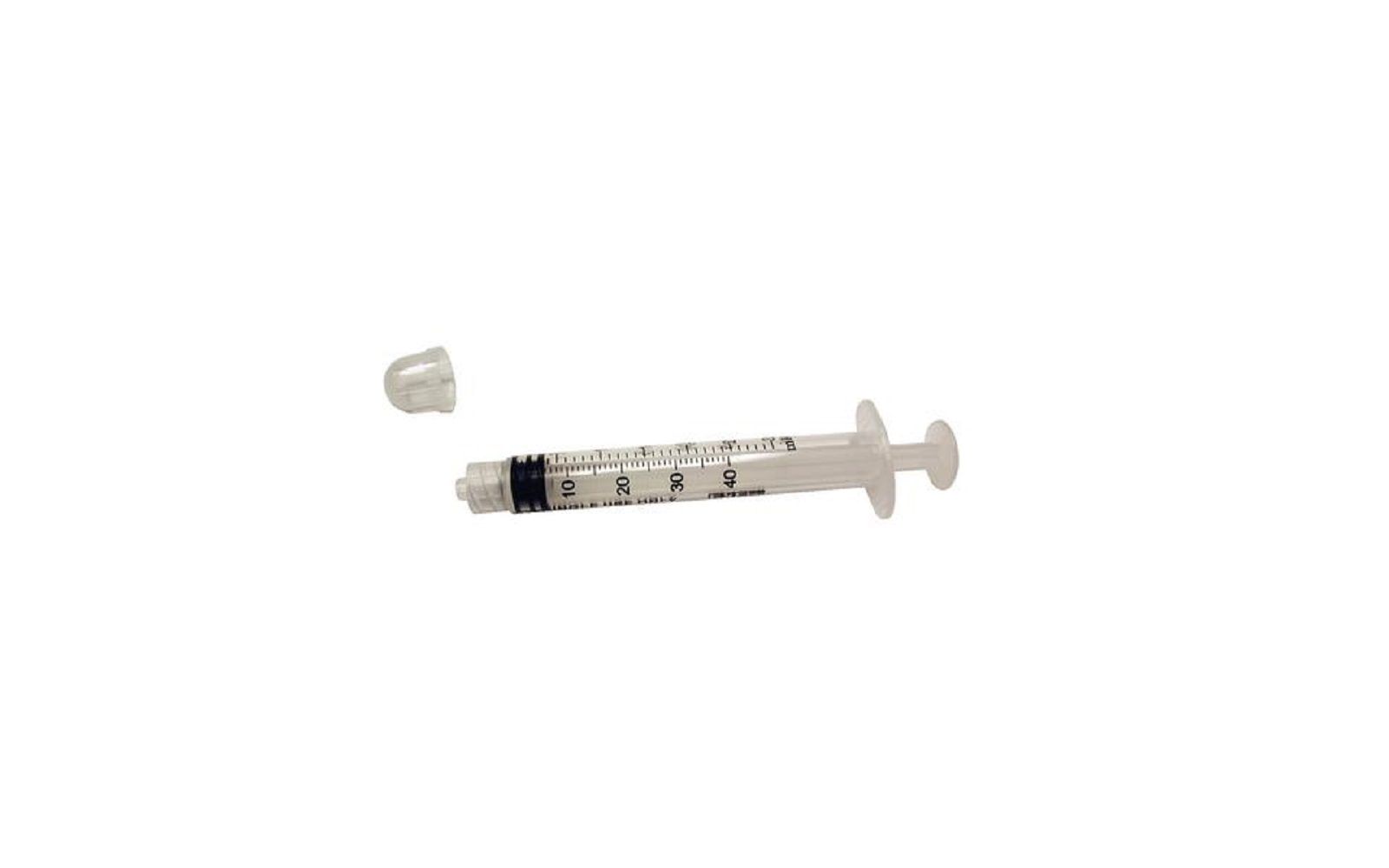 Luer lock syringe with cap 3 cc, 100/pkg