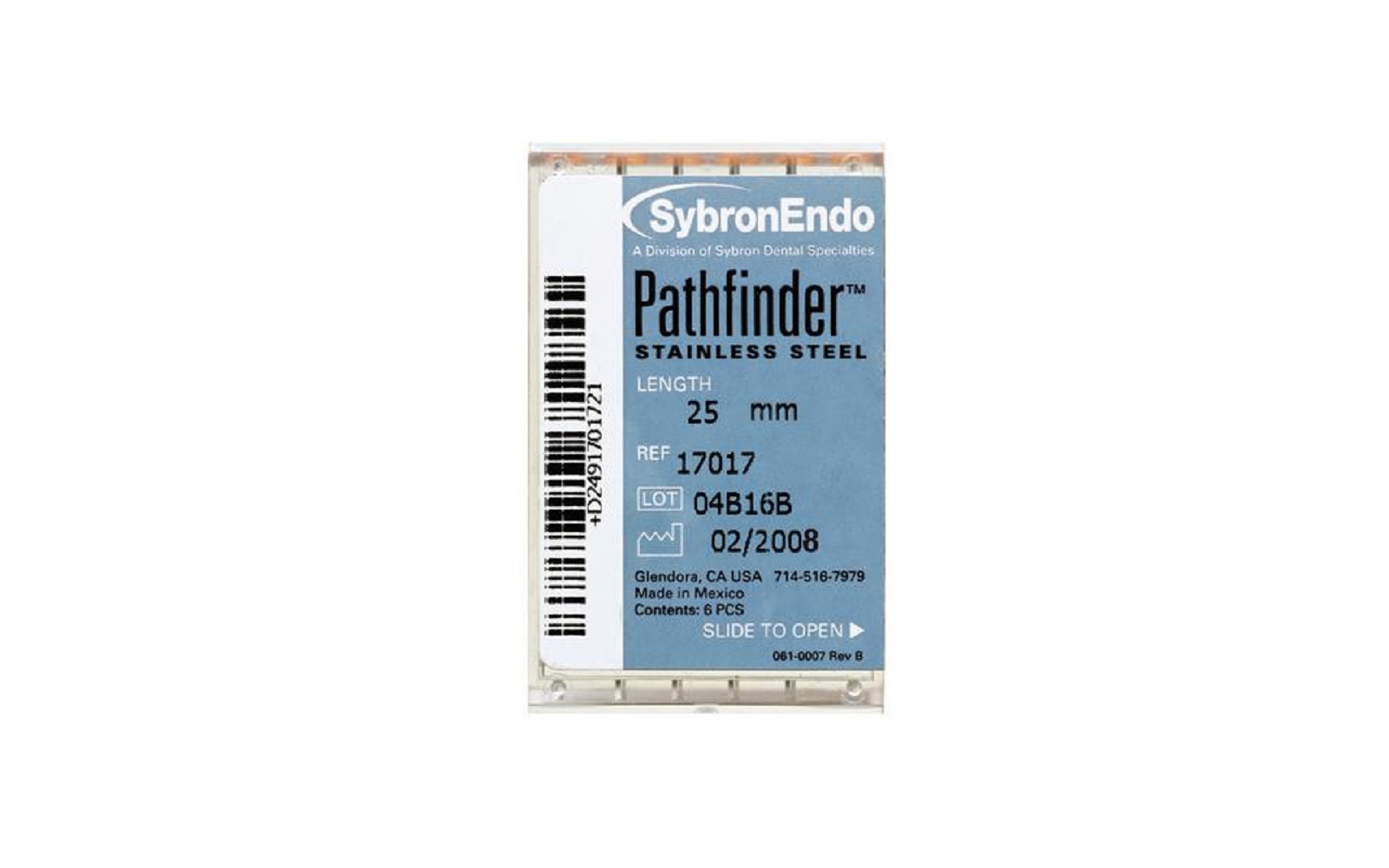 Pathfinder™ stainless steel endo handfiles – 6/pkg - kerr endodontics