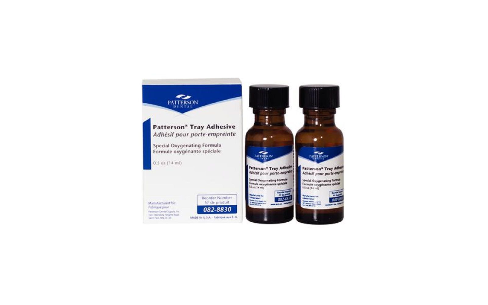 Patterson® liquid tray adhesive – 0. 5 oz, 2/pkg