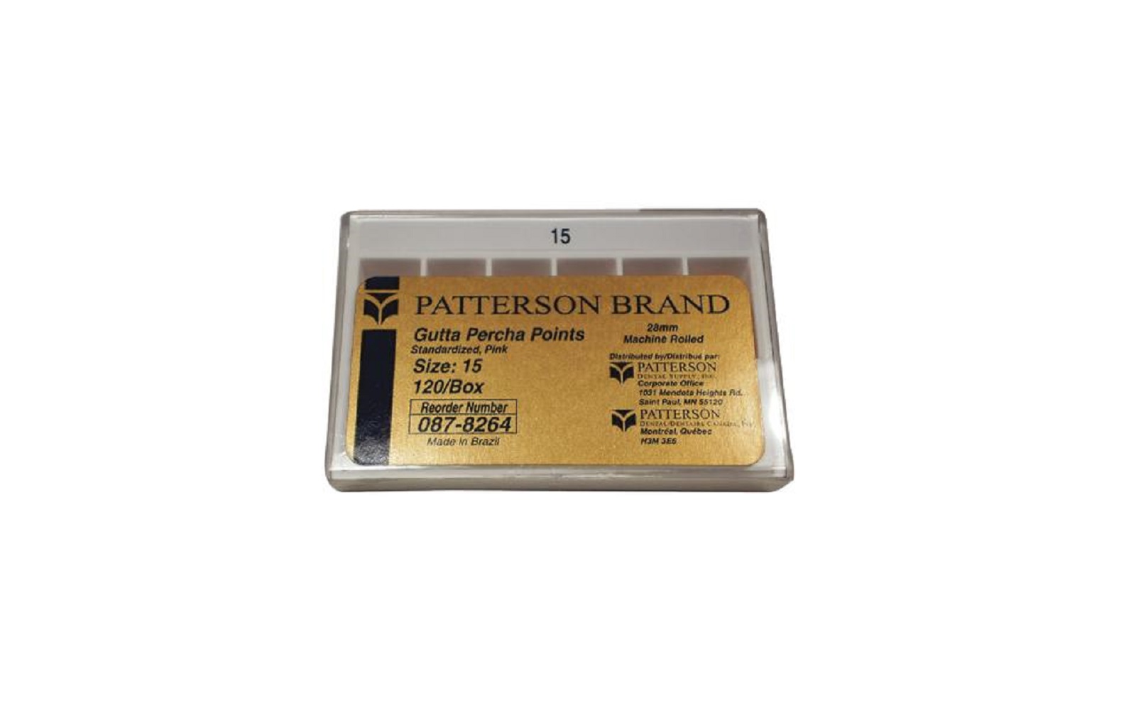 Patterson® gutta percha points, standard sizes - patterson dental supply