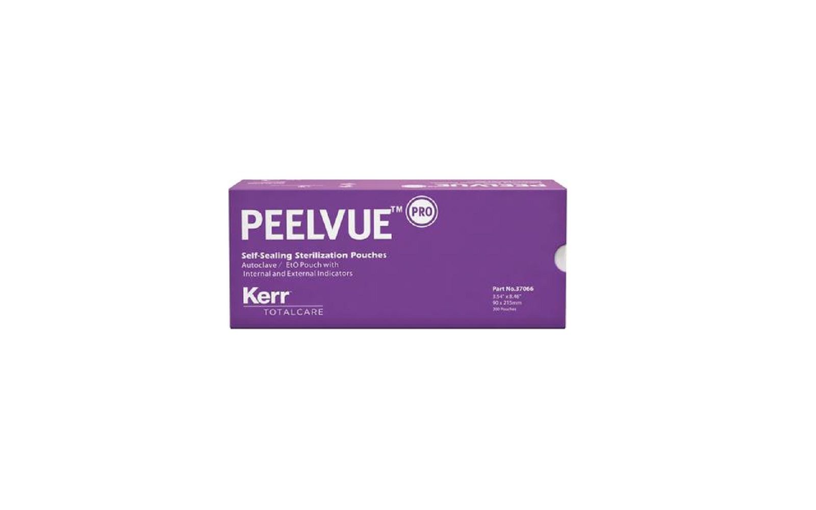 Peelvue™ pro self-sealing sterilization pouches, 200/pkg - 3. 54" x 8. 46", suggested for handpieces and hand instruments