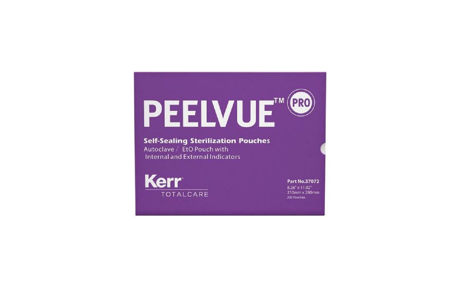 Peelvue™ pro self-sealing sterilization pouches, 200/pkg - 8. 26" x 11. 02", suggested for multiple instruments and small cassettes