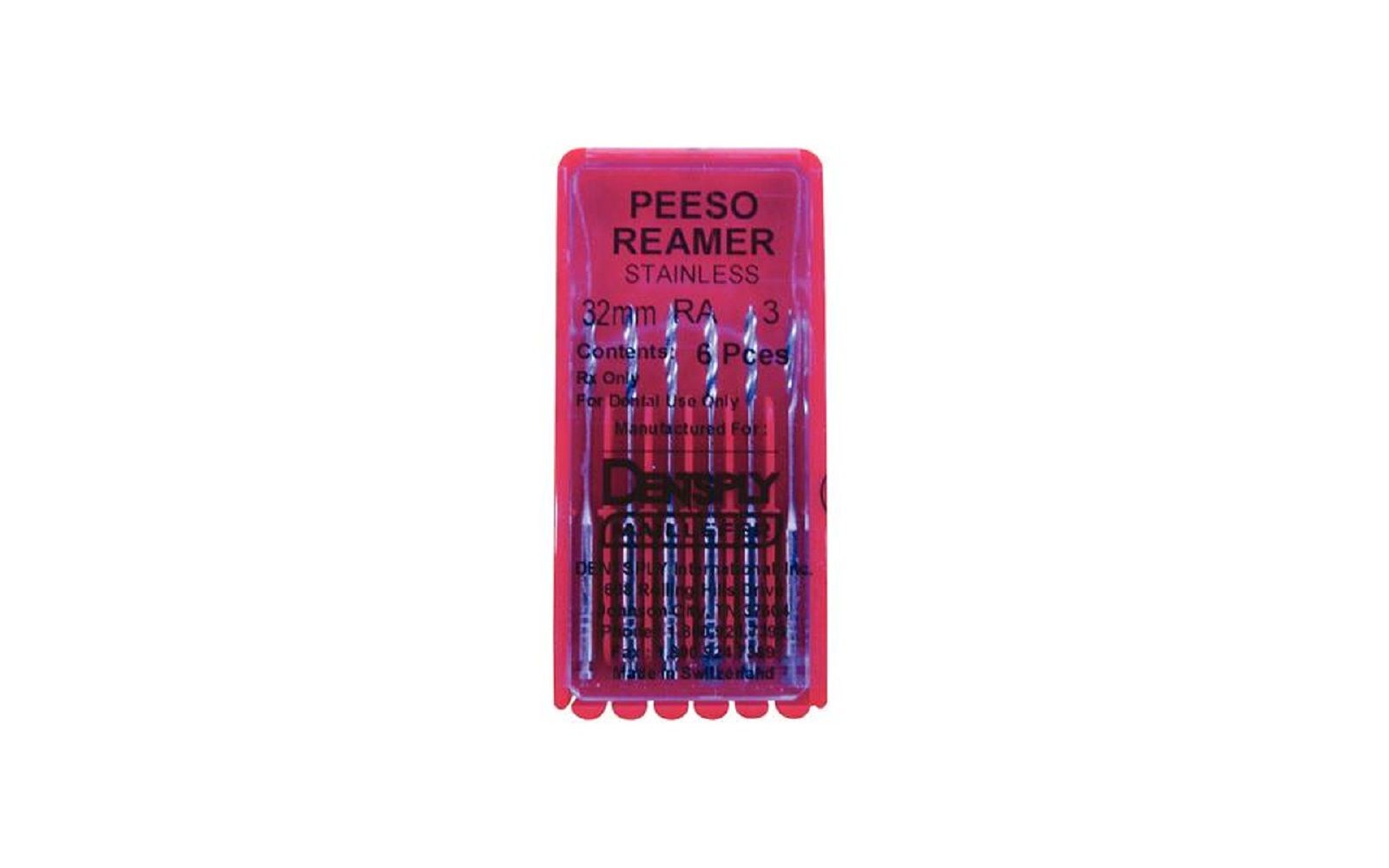 Peeso drills/reamer – ra, 6/pkg - dentsply maillefer