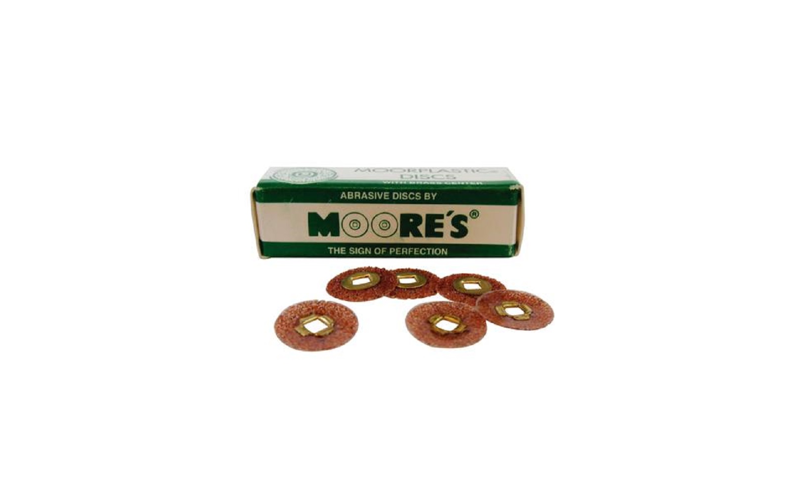 Plastic brass center discs – garnet, 50/pkg - moore co