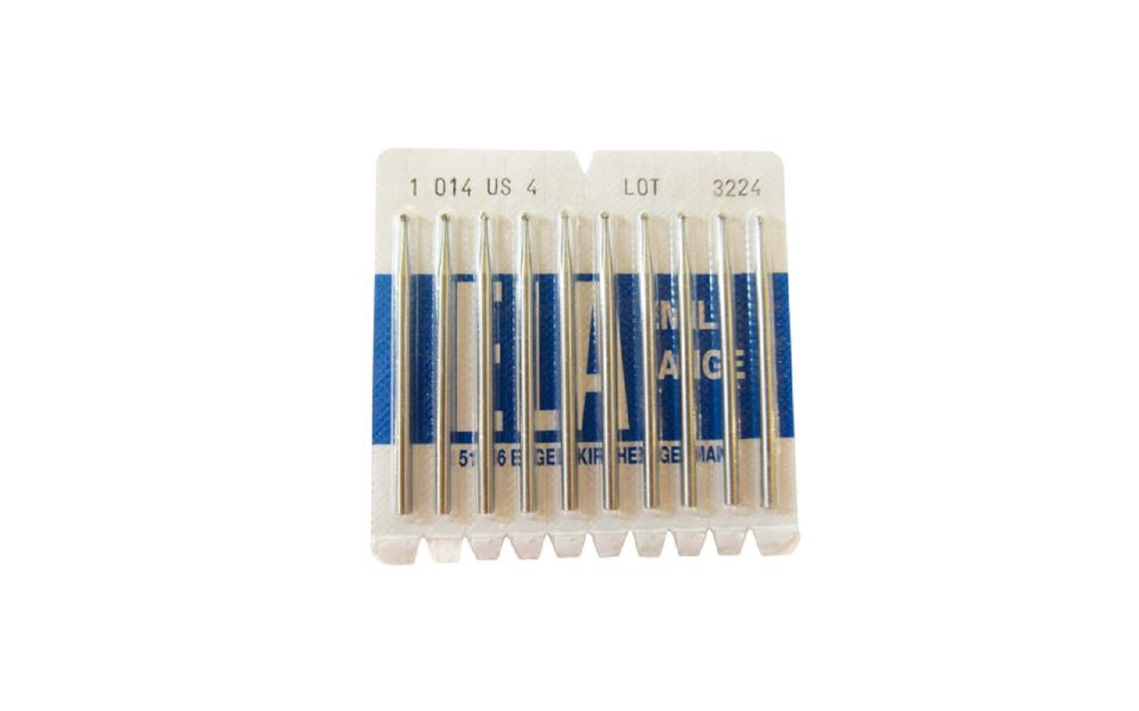 Regular Steel Burs – HP, Round End, 44.5 mm, 10/Pkg