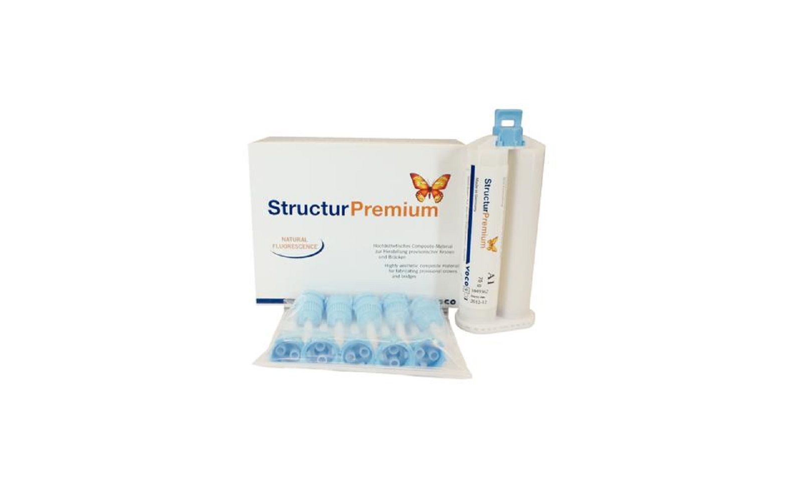 Structur premium temporary crown and bridge material with mixing tips, refill - voco