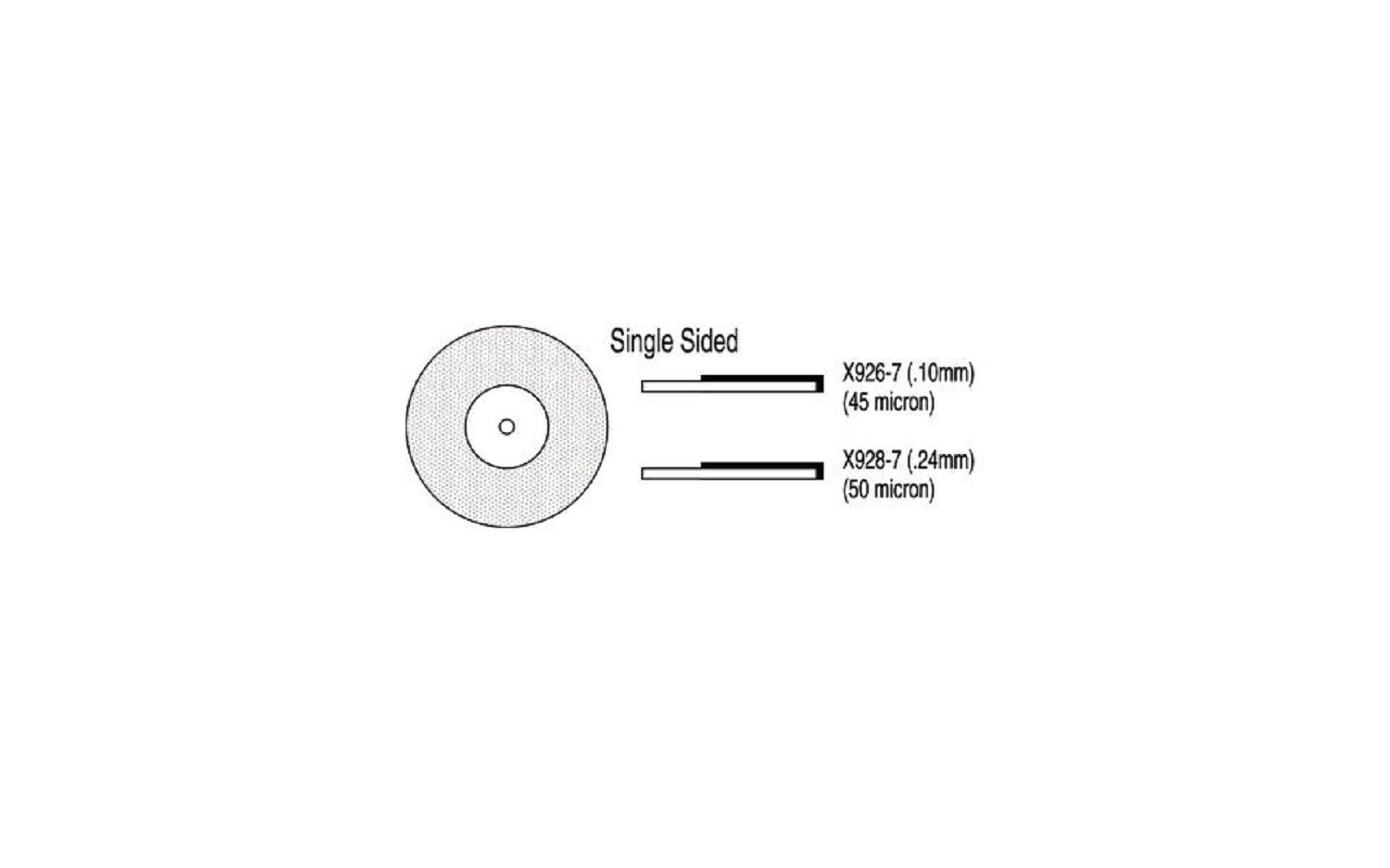 Thin-flex® diamond discs – single-sided without mandrel, 7/8" diameter