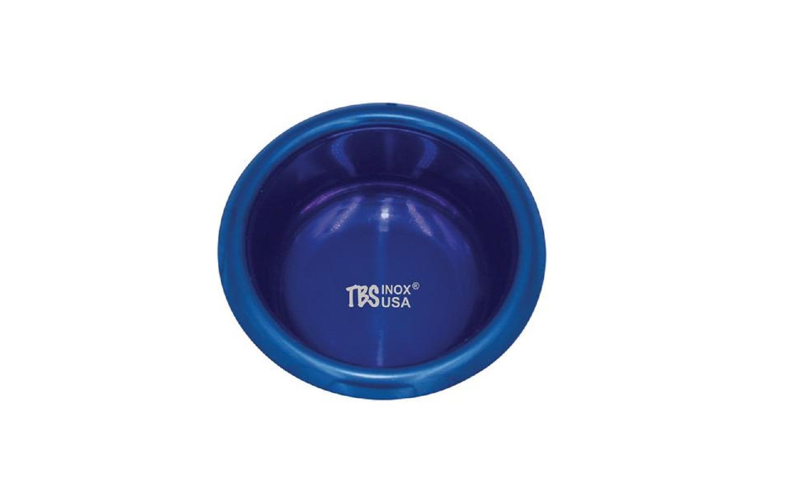 Titanium coated stainless steel mixing bowl, blue