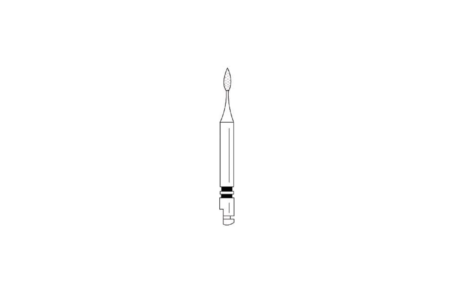 Two striper® endo diamond burs – ra, coarse, green, 1/pkg - flame, # 291. 4 ra, 1. 2 mm diameter, 4. 0 mm length