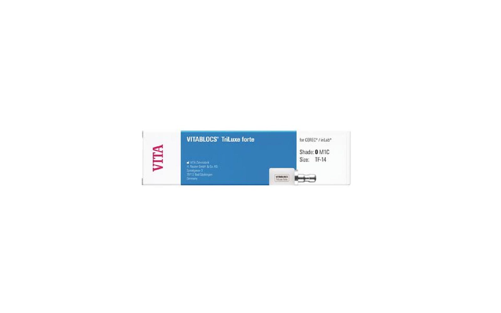 Vitablocs® triluxe forte for cerec/inlab – size tf-12 (12 mm), 5/pkg