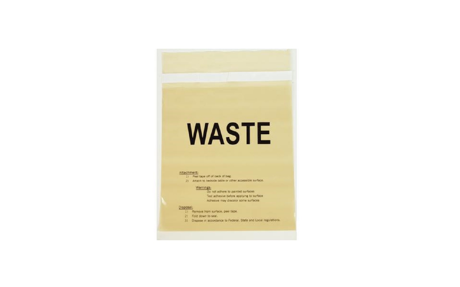 Waste stick-on bags – beige-standard, 9" x 10", 1. 4 quart, 100/pkg