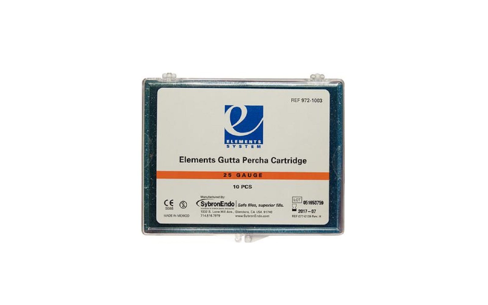 Elements™ obturation unit cartridges - gutta percha, 10/pkg - kerr endodontics