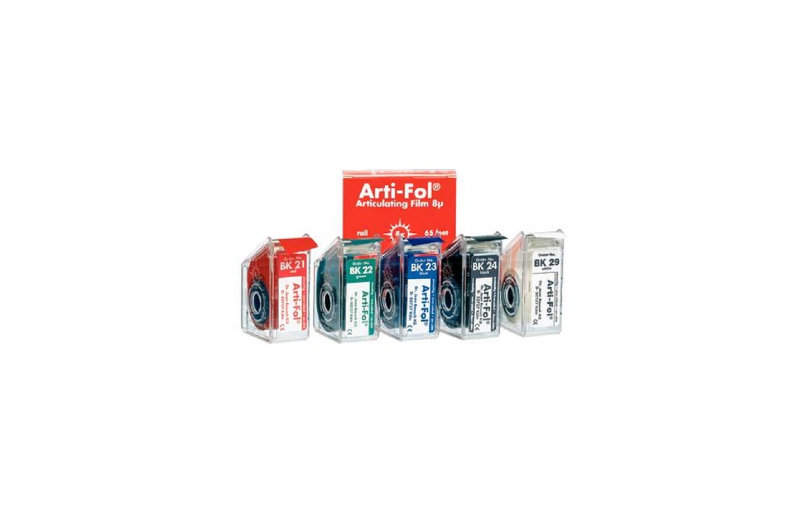 Arti-fol® articulating film – ultra thin 8 microns, 20 m in dispenser, 22 mm wide - bausch