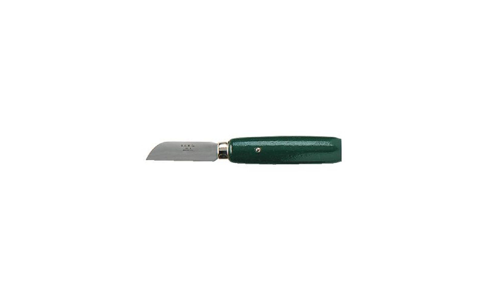 Buffalo lab knives – green line enameled wood handles, single end - #8, 2" blade