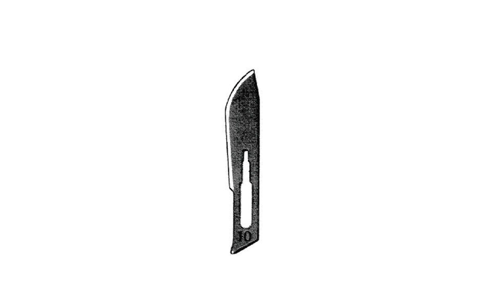 Carbon surgical blades, handles and scalpels - size #10, 1/pkg