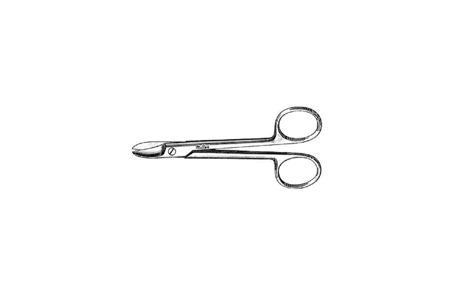 Crown and collar scissors - 4-1/4", # 10s