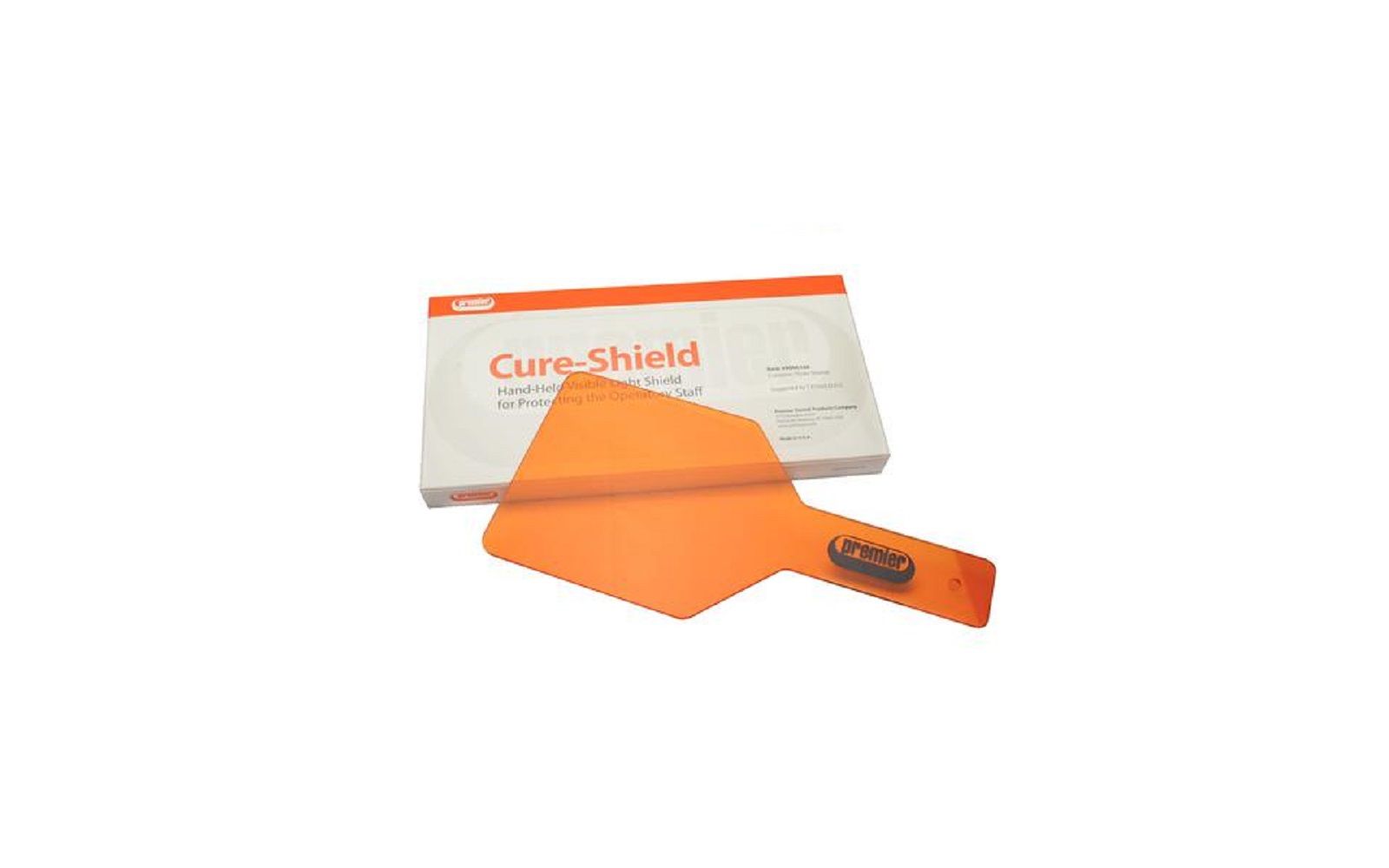 Cure-shield hand-held visible light shield