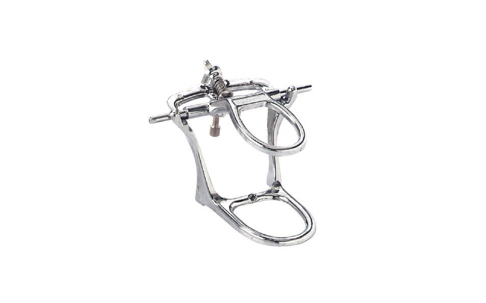 Denture articulator, chrome plated