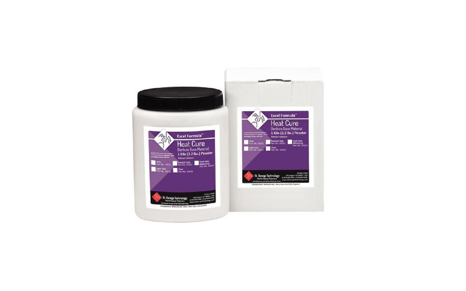 Excel formula® heat-cure denture base powder - st. George technology inc