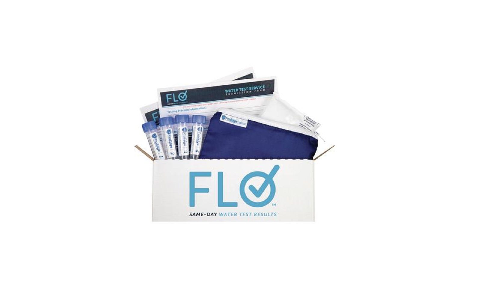 Flo™ mail-in waterline testing service kit (no mailing label included) - 6 vials