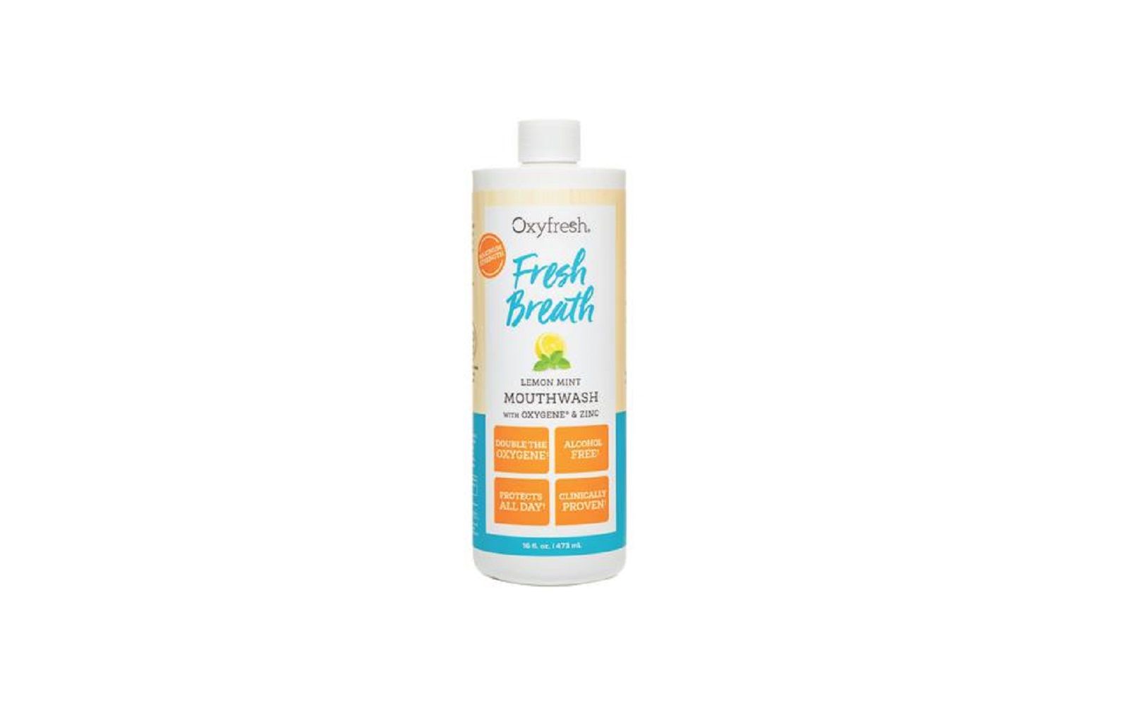 Fresh breath lemon mint mouthwash - oxyfresh worldwide inc