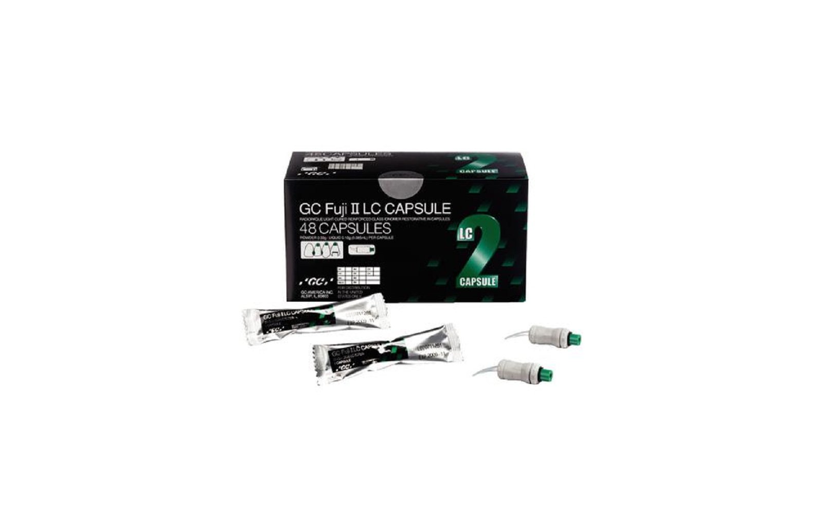 Gc fuji ii lc® glass ionomer restorative – capsule refill, 48/pkg - gc america inc