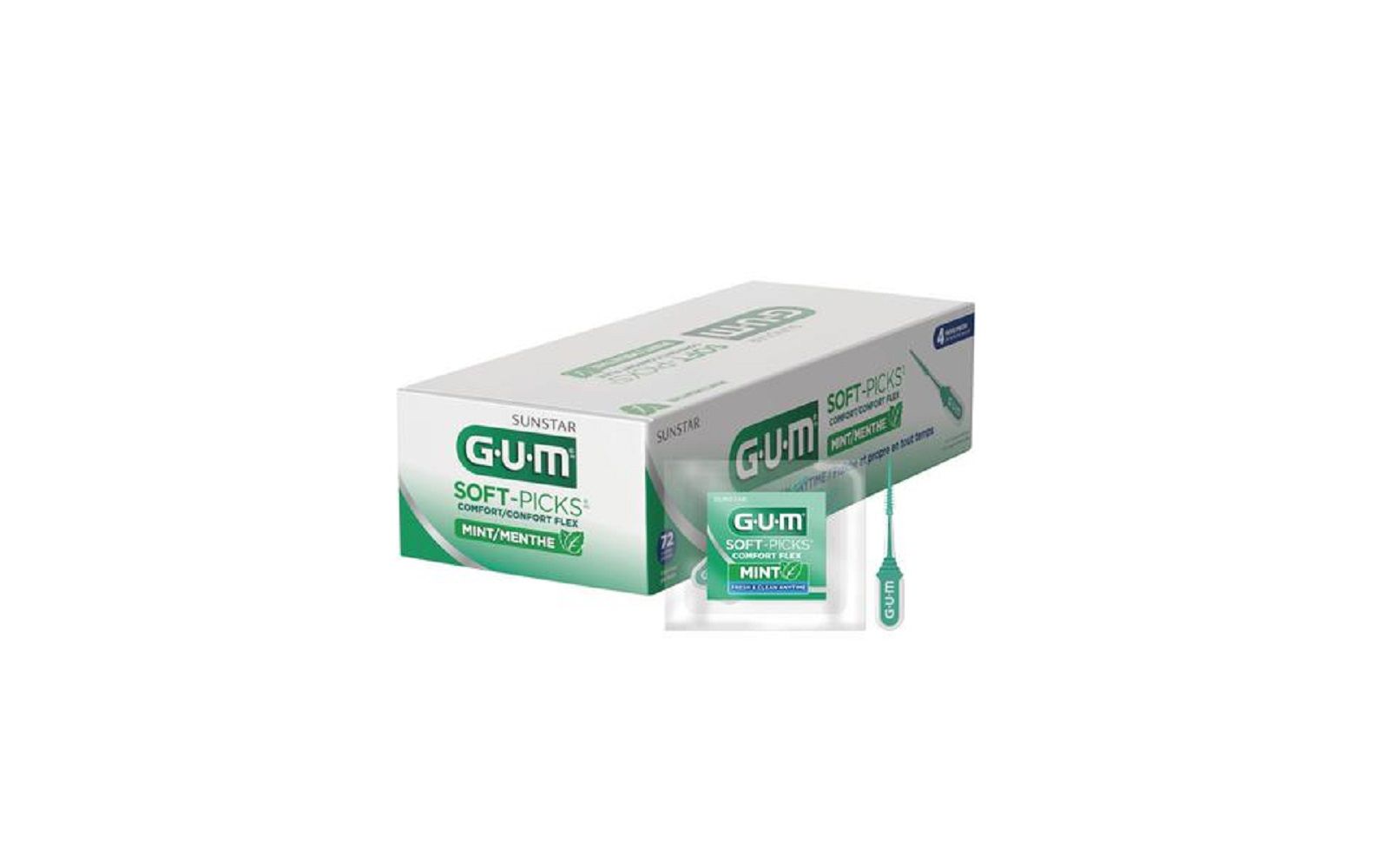 Gum® soft-picks® comfort flex interdental cleaners – green, mint