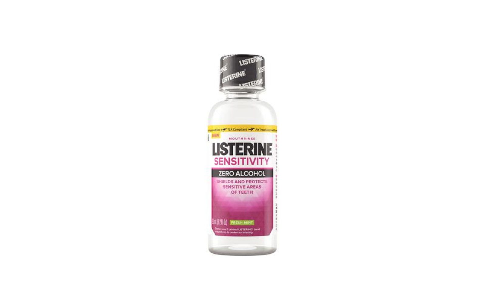 Listerine® sensitivity zero alcohol mouthwash, fresh mint - johnson & johnson