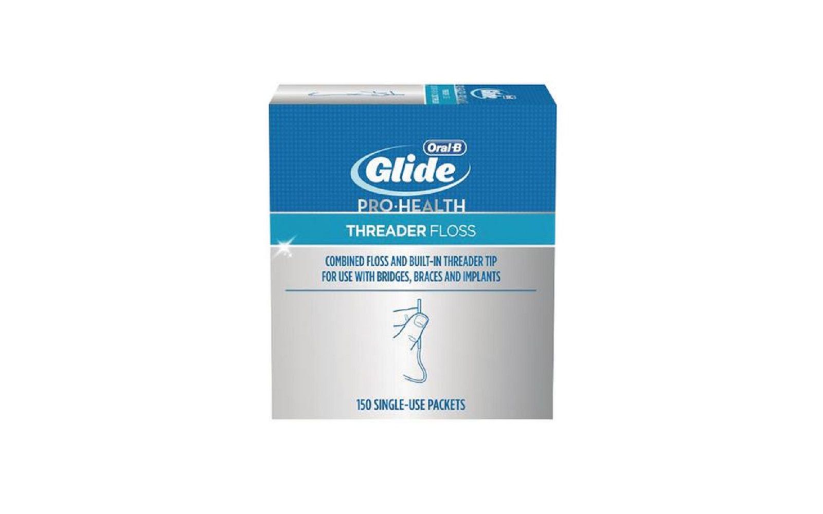 Oral-b® glide threader floss, 150/pkg