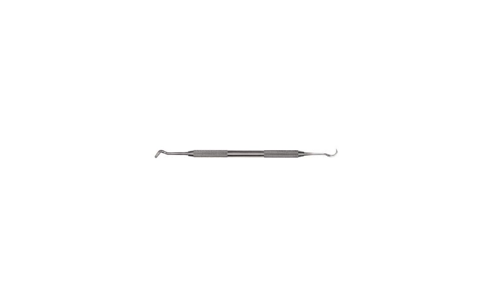 Orthodontic band pusher with short tip & scaler, double end