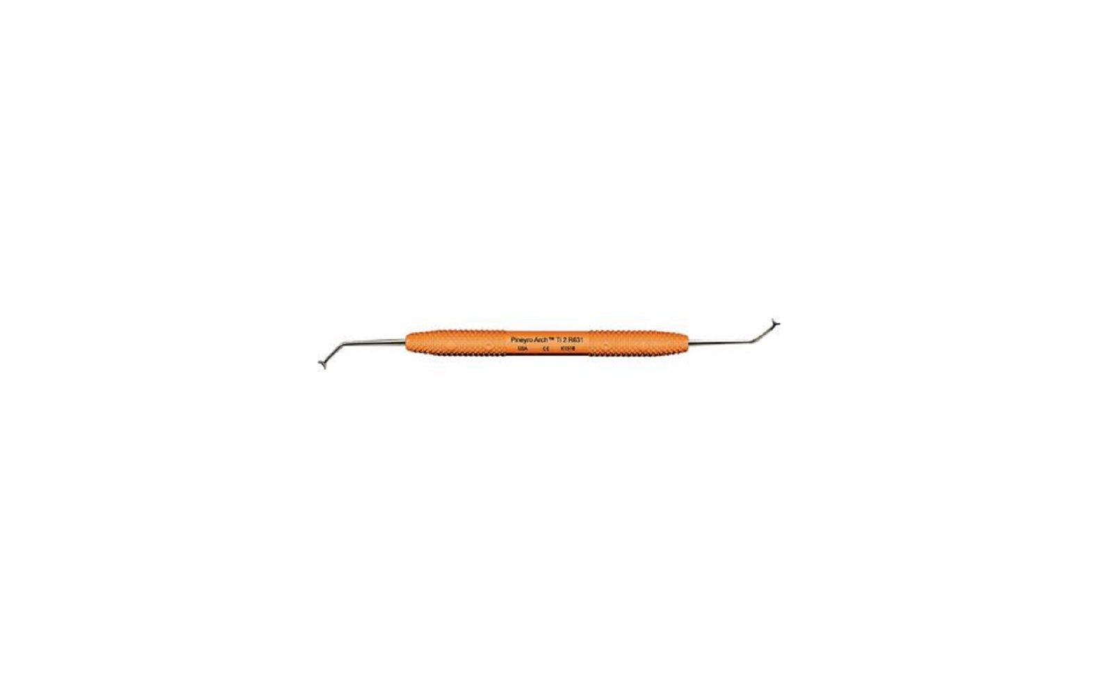 Pineyro arch™ ti instrument – # 2, posterior, orange resin handle, double end