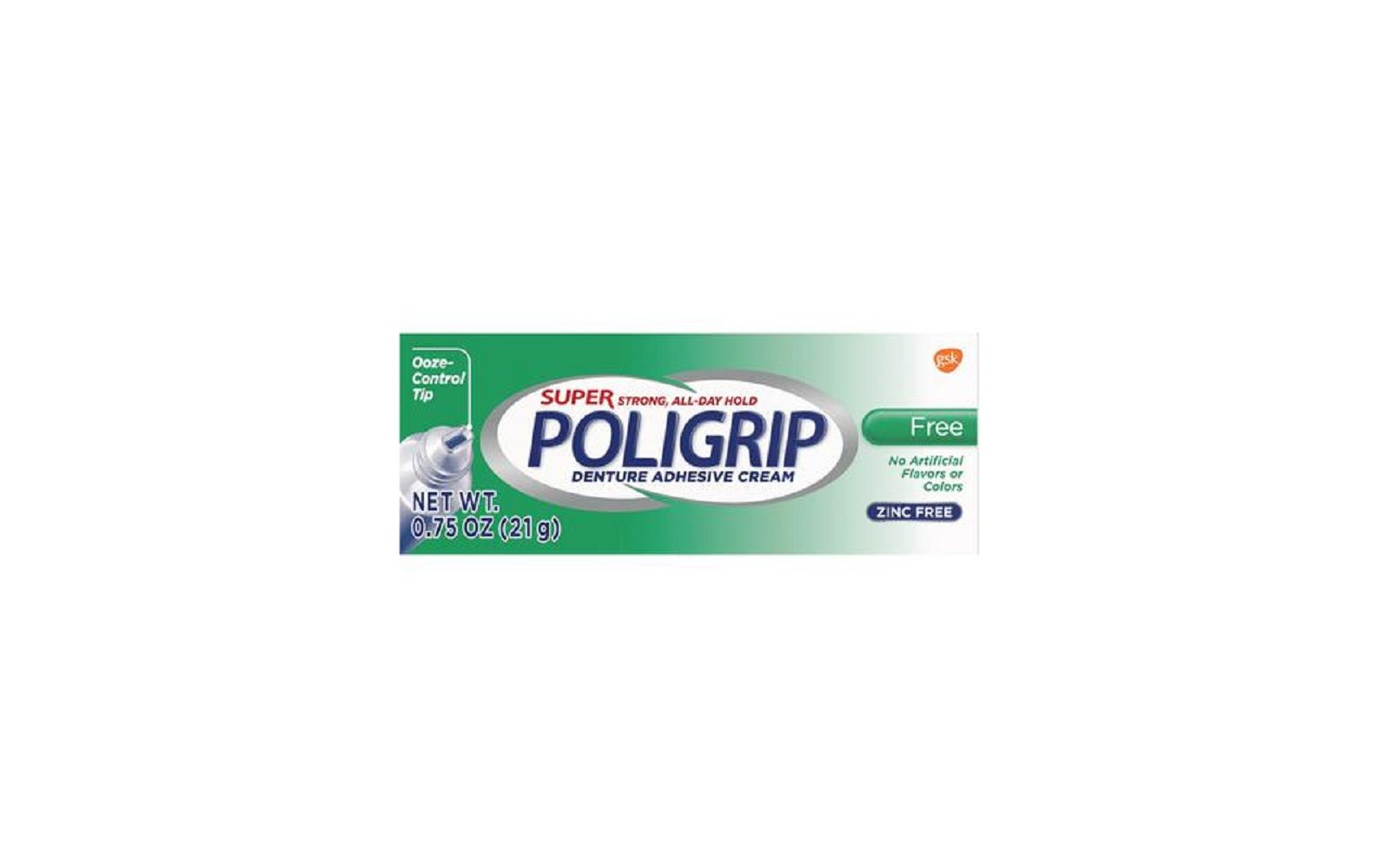 Super poligrip® free denture adhesive cream – 0. 75 oz, 12/pkg