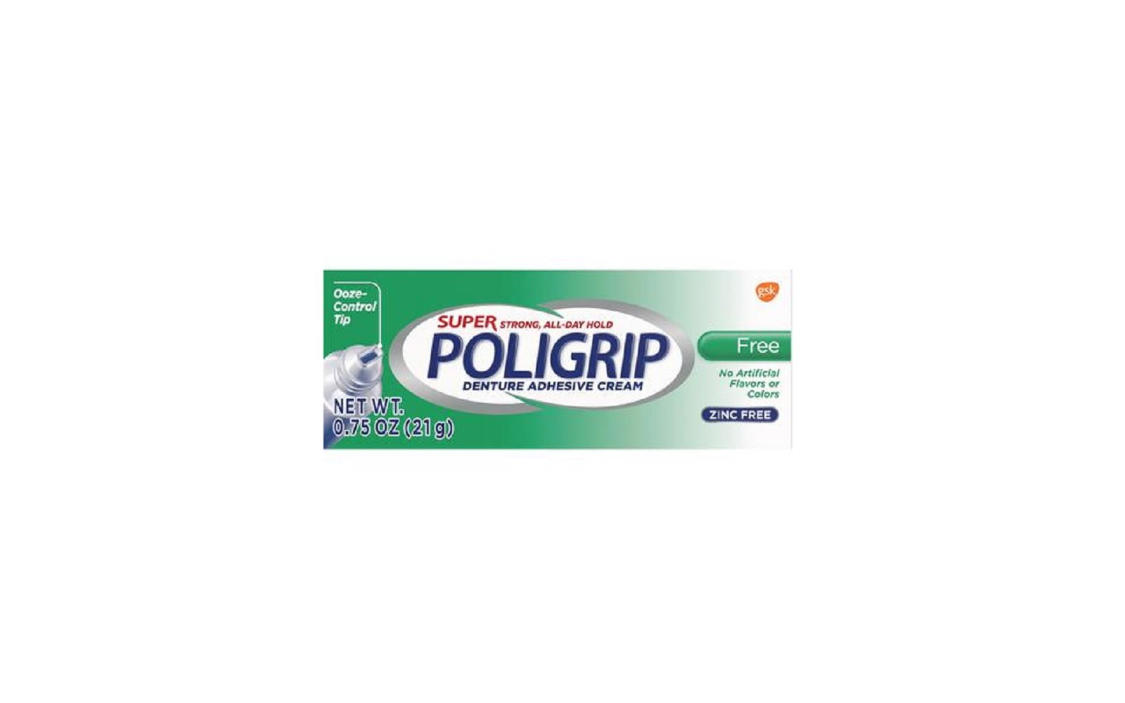 Super poligrip® free denture adhesive cream – 0. 75 oz, 12/pkg