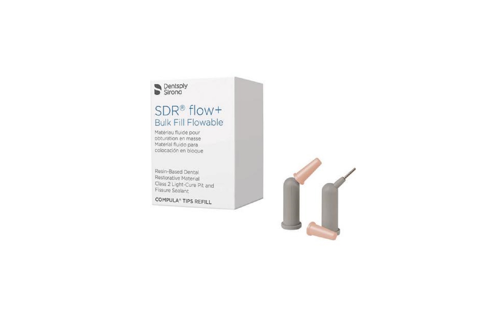 Surefil® sdr® flow+ bulk fill flowable composite, 0. 25 g compula® tip refill - dentsply caulk