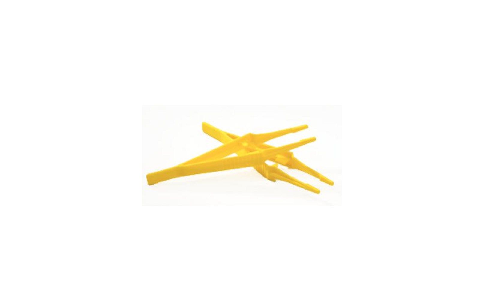 Tweezers acid resistant plastic yellow 5-3/4" 2/pkg
