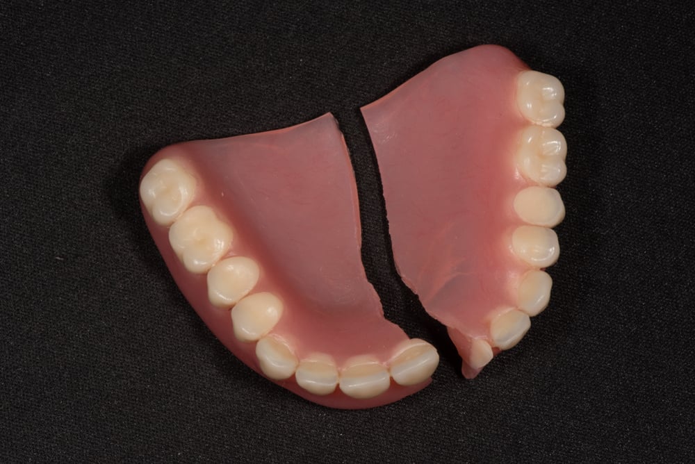 broken denture