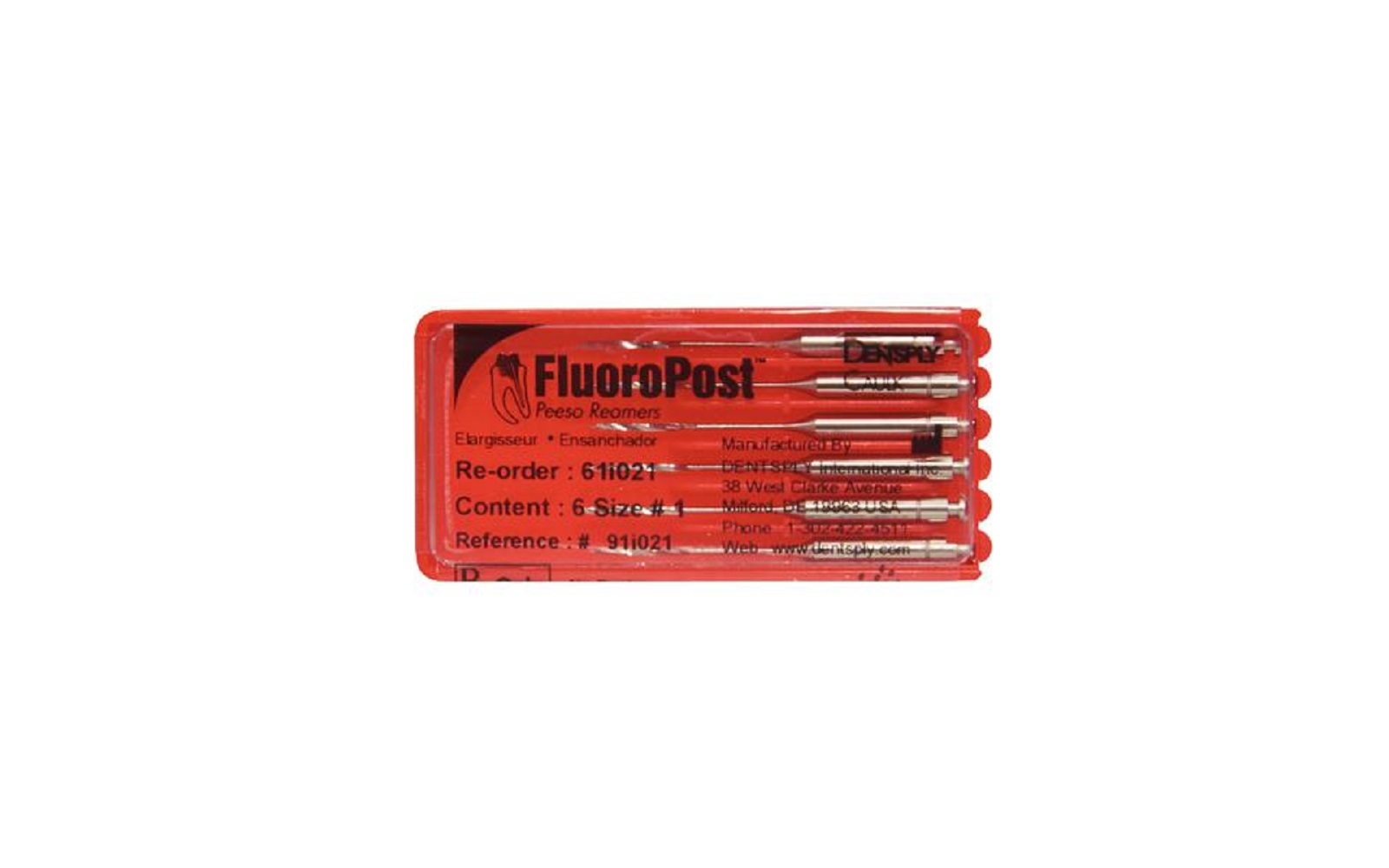 Fluoropost™ reeso reamer refill, 6/pkg - dentsply caulk