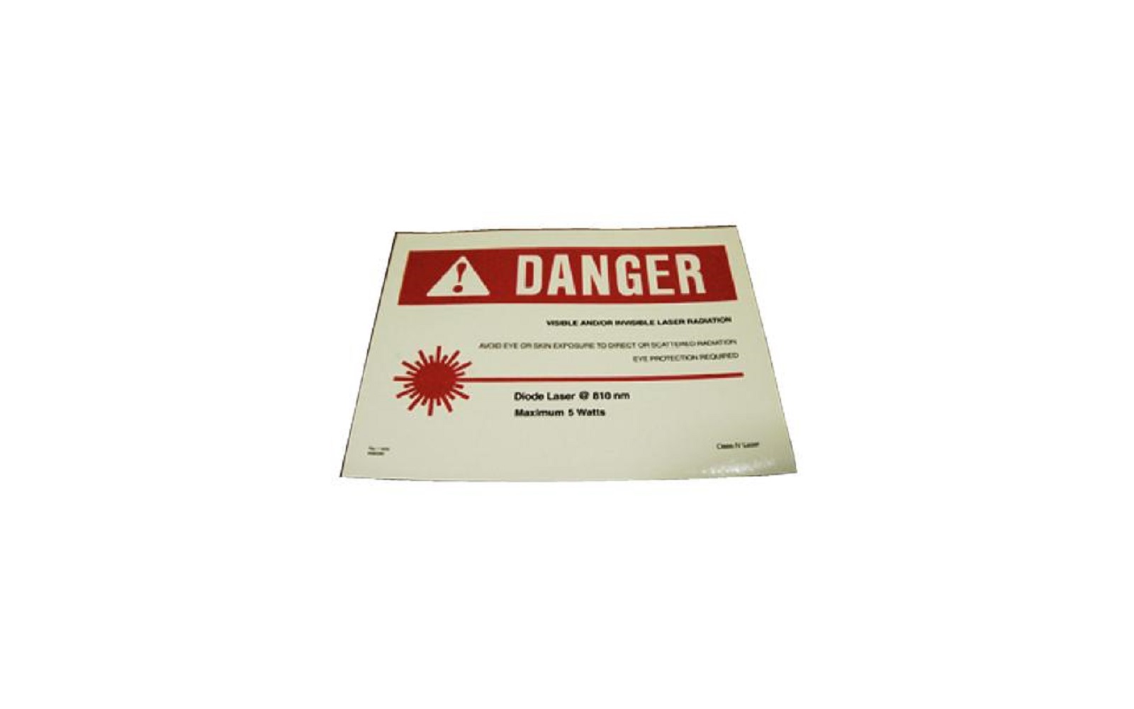 Laser safety signs - cao-pioneer lasers llc