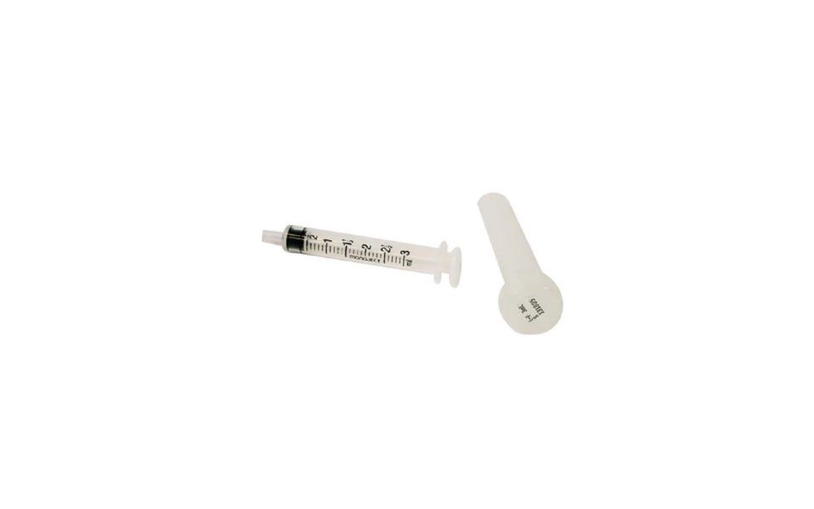 Monoject™ 3 ml syringe with luer tip, 100/pkg - cardinal health