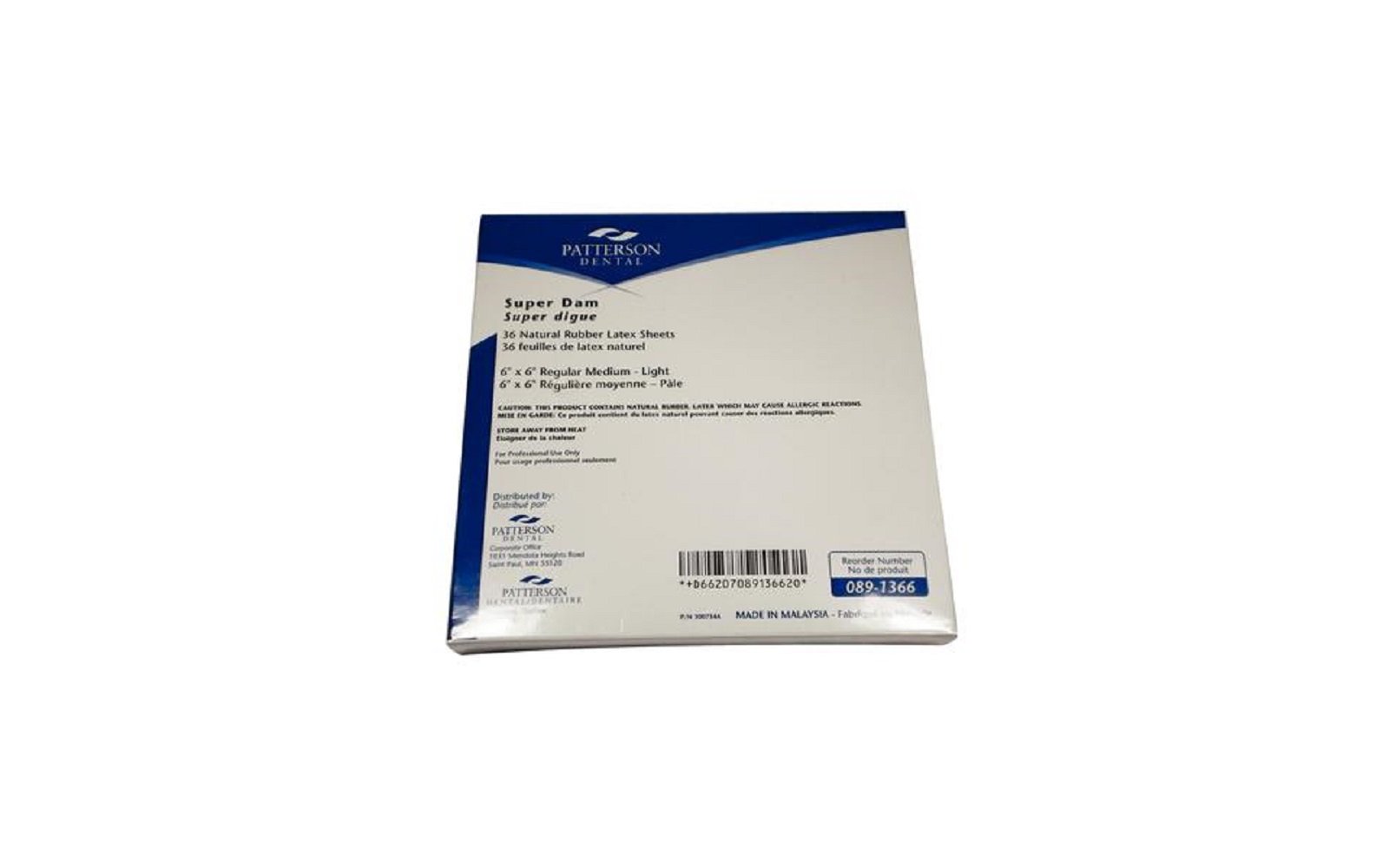 Patterson® super dam – medium 6" x 6", 36/pkg - patterson dental supply