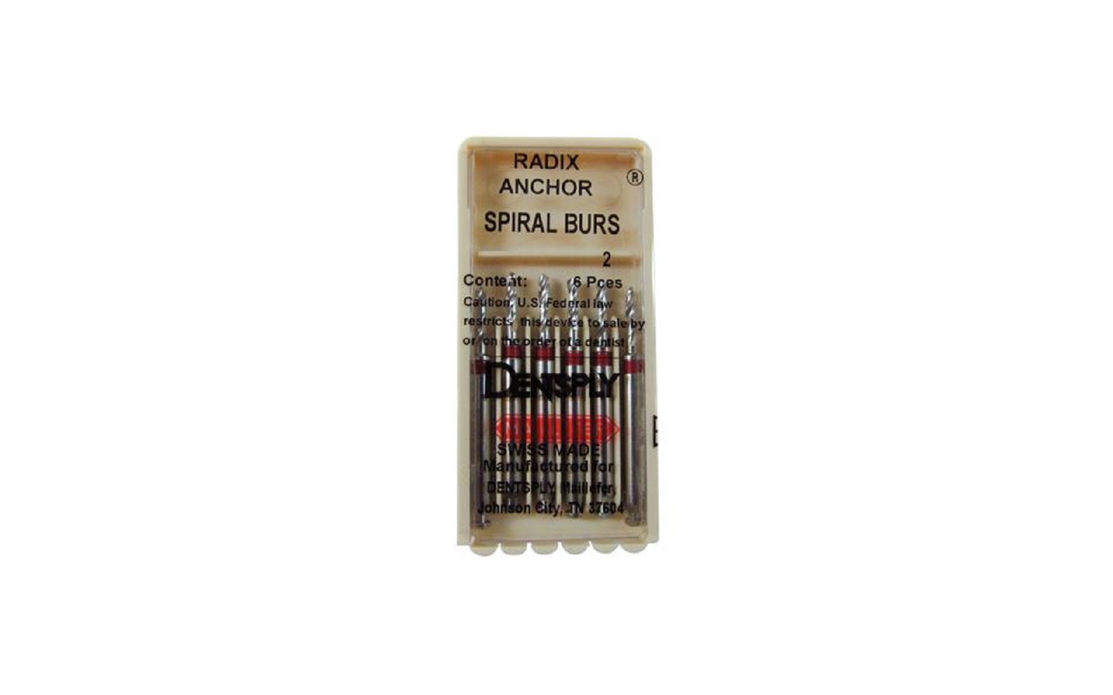 Radix-anchor® s-limit spiral bur, 6/pkg - dentsply maillefer