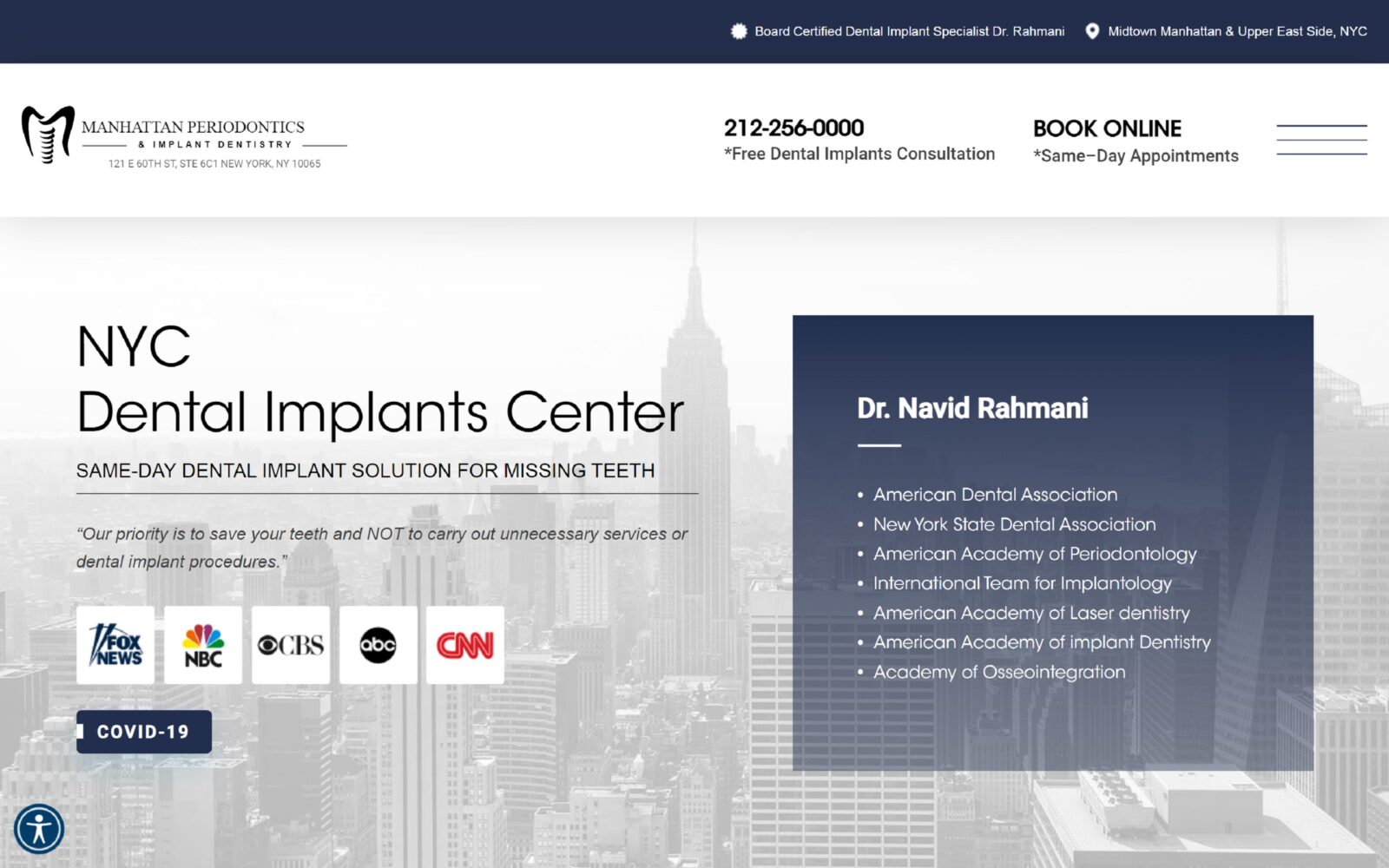 nycdentalimplantscenter.com screenshot