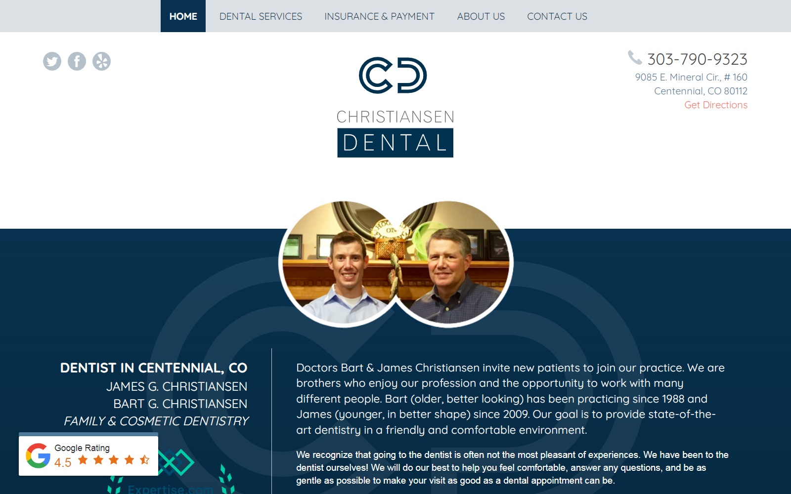 christiansendental.net screenshot