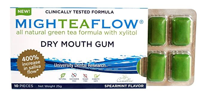 Might tea mellow dry mouth gum